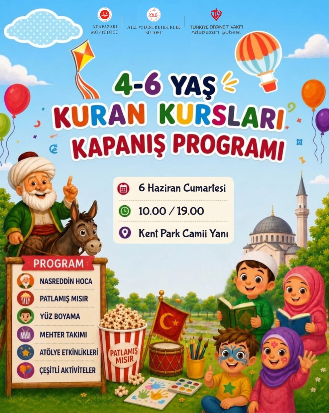 Adapazarı’nda “Aile Şöleni” ve 3 Büyük Etkinlik Bir Arada