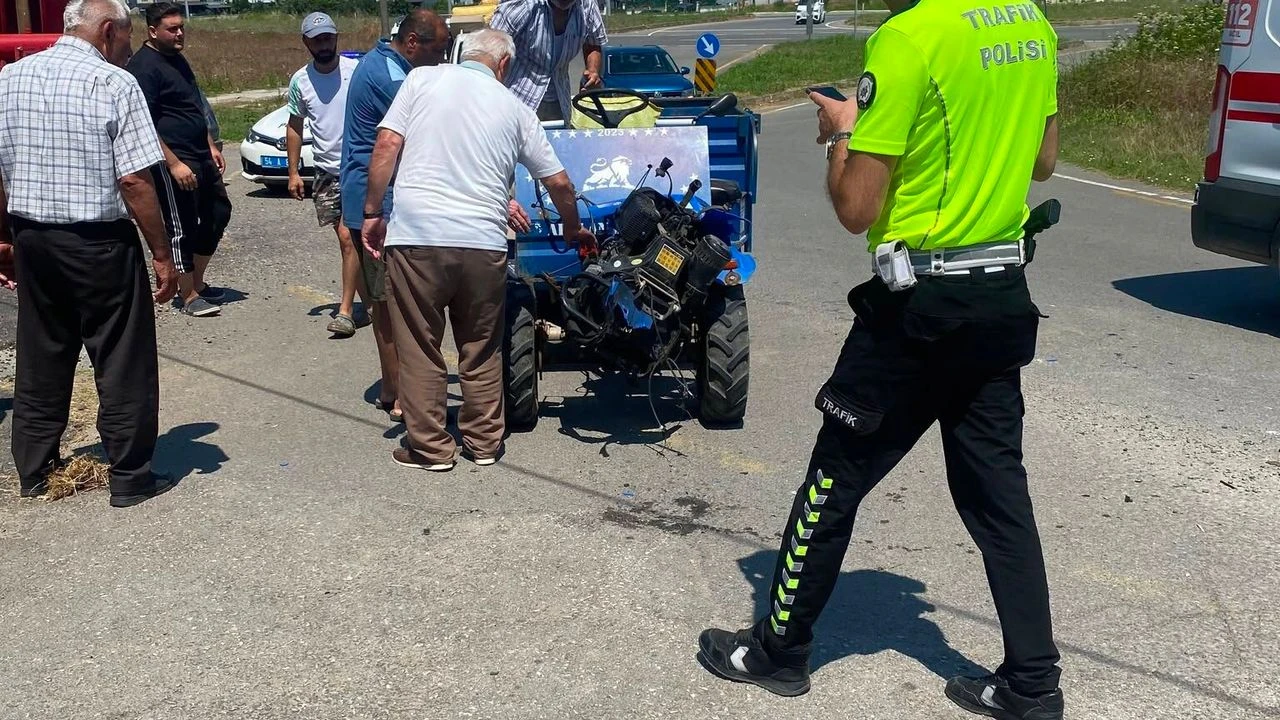 Kocaali'de patpat ile motosiklet çarpıştı