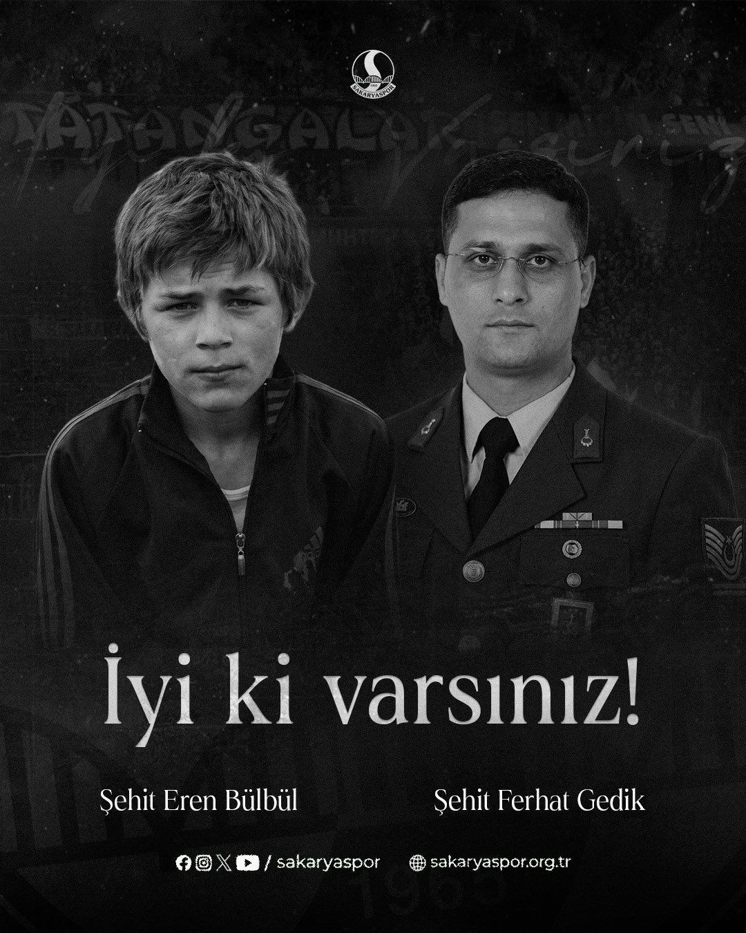 Sakaryaspor’dan duygulandıran paylaşım