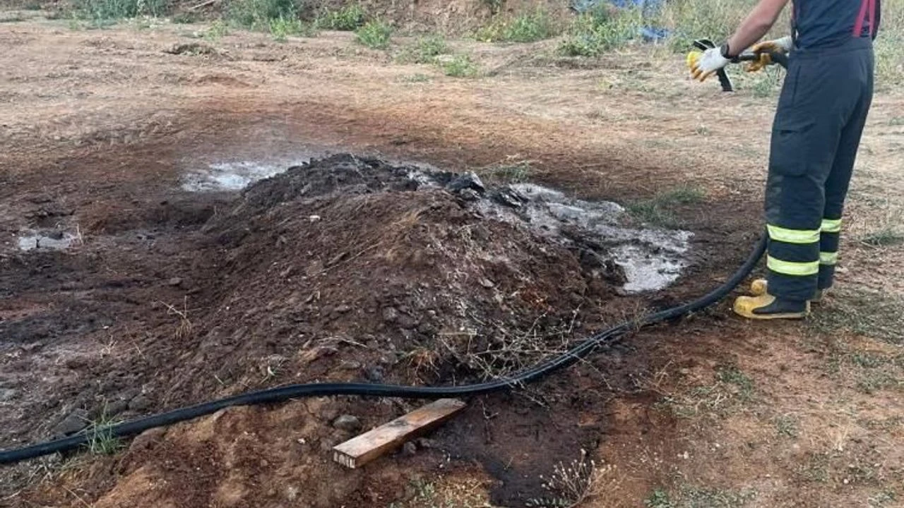 Talaş fabrikasında elektrik kutusu yangına neden oldu