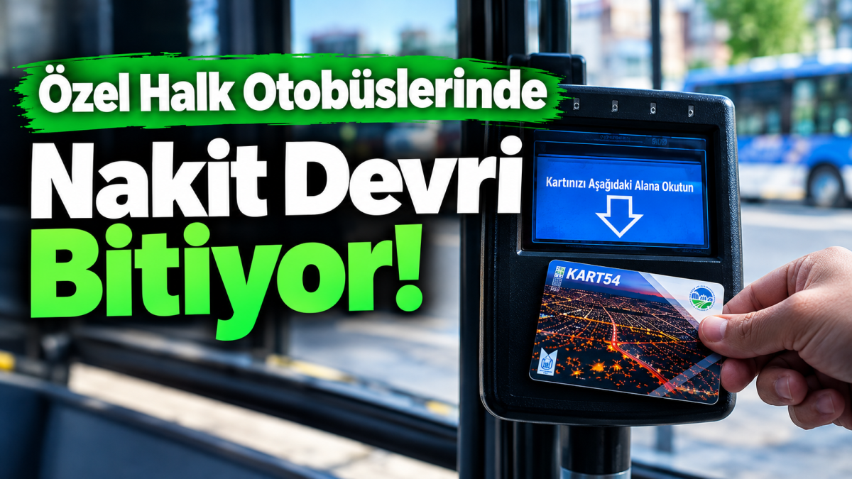 Sakarya’da özel halk otobüslerinde nakit ödeme sona eriyor!